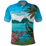 Afro-Saint Lucians Polo Shirt Pitons Landscape