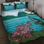Afro-Saint Lucians Quilt Bed Set Pitons Landscape