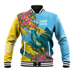 Saint Lucia Afro Baseball Jacket Tropical Vibes