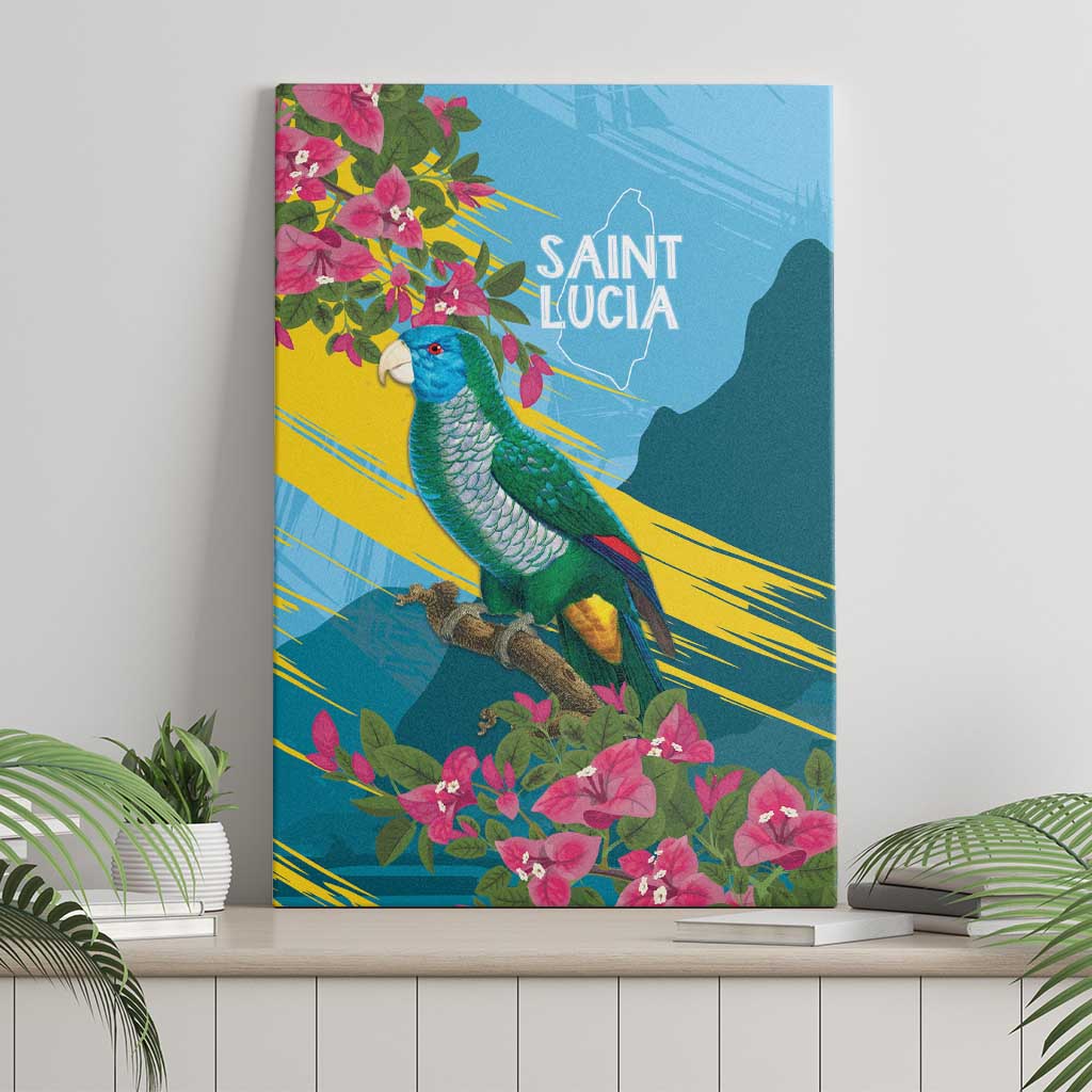 Saint Lucia Afro Canvas Wall Art Tropical Vibes