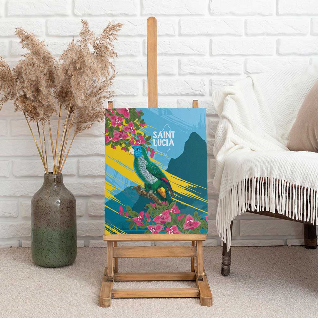 Saint Lucia Afro Canvas Wall Art Tropical Vibes