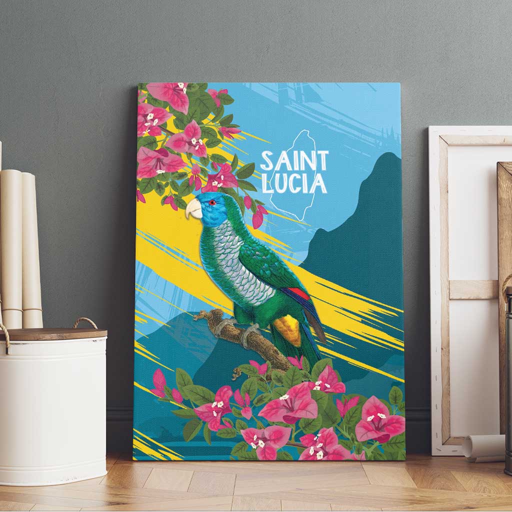 Saint Lucia Afro Canvas Wall Art Tropical Vibes