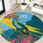 Saint Lucia Afro Round Carpet Tropical Vibes