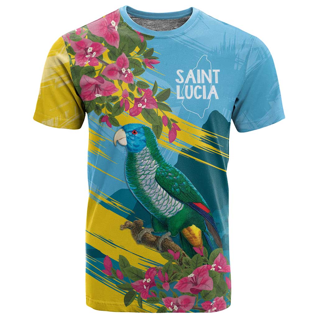 Saint Lucia Afro T shirt Tropical Vibes