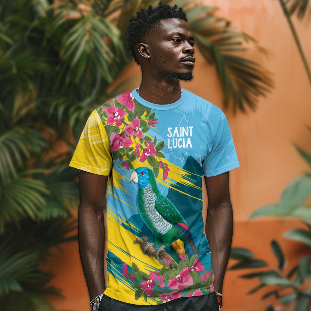 Saint Lucia Afro T shirt Tropical Vibes
