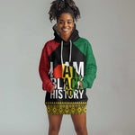 Juneteenth Hoodie Dress Mix African Pattern - I Am Black History