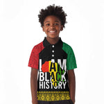 Juneteenth Kid Polo Shirt Mix African Pattern - I Am Black History