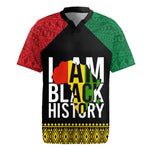 Juneteenth Rugby Jersey Mix African Pattern - I Am Black History