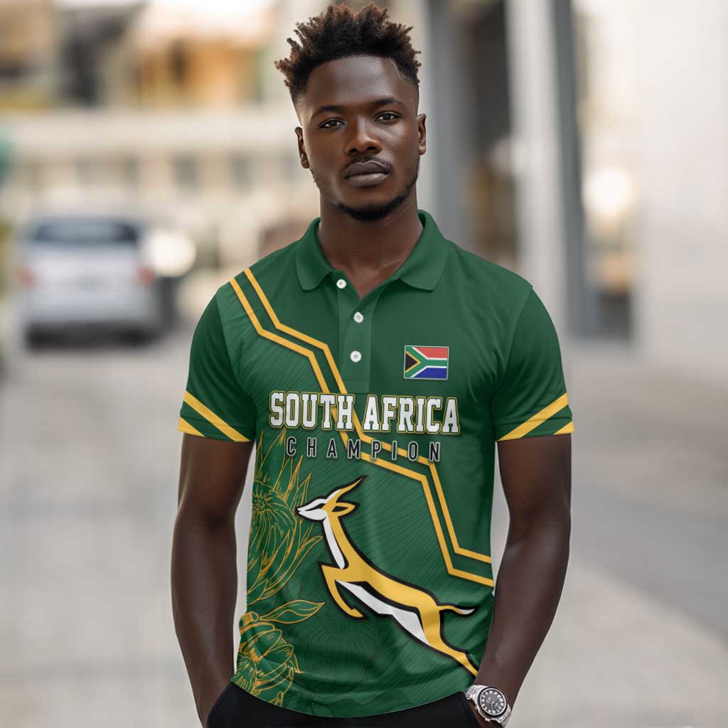 South Africa Rugby Polo Shirt Champions GO Bokke