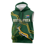 South Africa Rugby Sleeveless Hoodie Champions GO Bokke - African Pride
