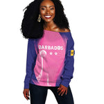 Afro-Barbadians Cricket Custom Off Shoulder Sweater Royal Champions - Tropical Vibes - African Pride