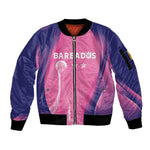 Afro-Barbadians Cricket Custom Sleeve Zip Bomber Jacket Royal Champions - Tropical Vibes - African Pride