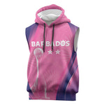 Afro-Barbadians Cricket Custom Sleeveless Hoodie Royal Champions - Tropical Vibes - African Pride