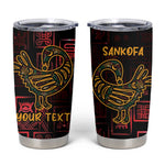 Afro-American Culture Tumbler Cup Adinkra Sankofa Bird - Cosmic Red