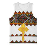 Eritrea Basketball Jersey Tilet Mix Eritrean Cross - White - African Pride