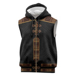 Eritrea Sleeveless Zip Hoodie Tilet Habesha Style - Black - African Pride