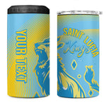 Saint Lucia Cricket Personalized 4 in 1 Can Cooler Tumbler The Roaring King - African Pride