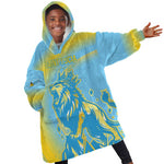 Saint Lucia Cricket Personalized Kid Wearable Blanket Hoodie The Roaring King - African Pride