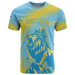 Saint Lucia Cricket Personalized T shirt The Roaring King - African Pride