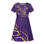 Afro-Trinbago Cricket Custom Kid Short Sleeve Dress TKR Quadruple Champion - African Pride