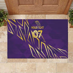 Afro-Trinbago Cricket Custom Rubber Doormat TKR Quadruple Champion - African Pride