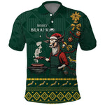 Personalised South Africa Polo Shirt Springbok Christmas Braai