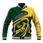 Personalised South Africa Rugby Baseball Jacket Bokke Champions Sporty Dynamics LT7