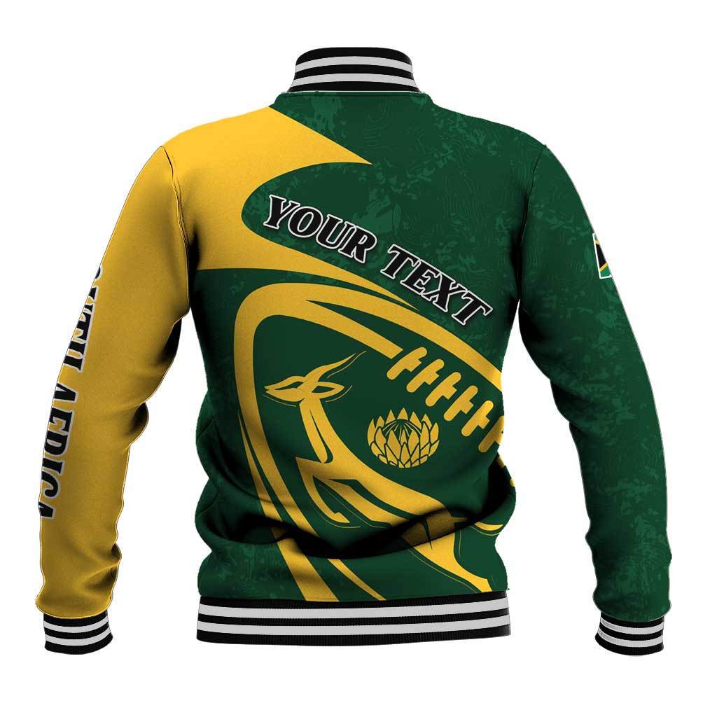 Personalised South Africa Rugby Baseball Jacket Bokke Champions Sporty Dynamics LT7