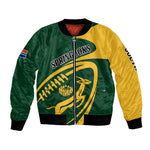 Personalised South Africa Rugby Bomber Jacket Bokke Champions Sporty Dynamics