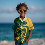 Personalised South Africa Rugby Kid Hawaiian Shirt Bokke Champions Sporty Dynamics