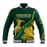 Personalised South Africa Rugby 2023 Baseball Jacket Bokke Champions Kente Ethnic LT7