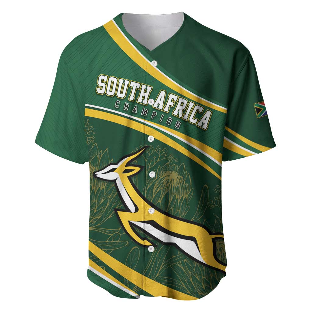 South Africa Rugby Personalized Bokke Baseball Jersey Springboks - Stronger Together - African Pride