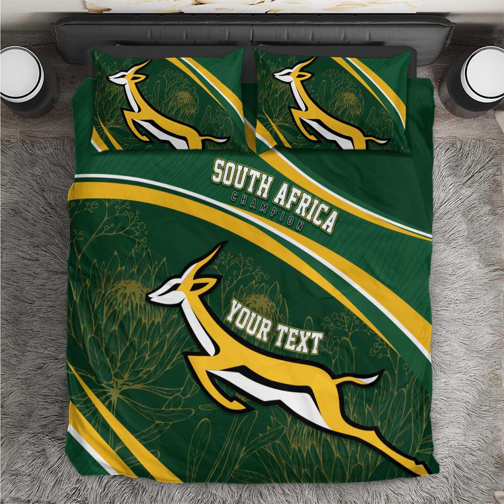 South Africa Rugby Personalized Bokke Bedding Set Springboks - Stronger Together - African Pride