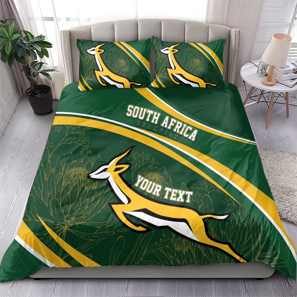 South Africa Rugby Personalized Bokke Bedding Set Springboks - Stronger Together - African Pride