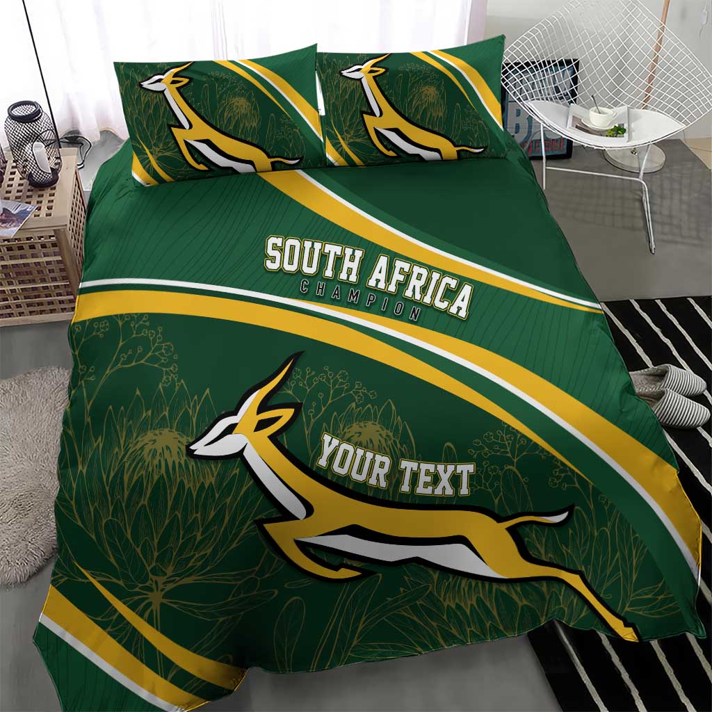 South Africa Rugby Personalized Bokke Bedding Set Springboks - Stronger Together - African Pride