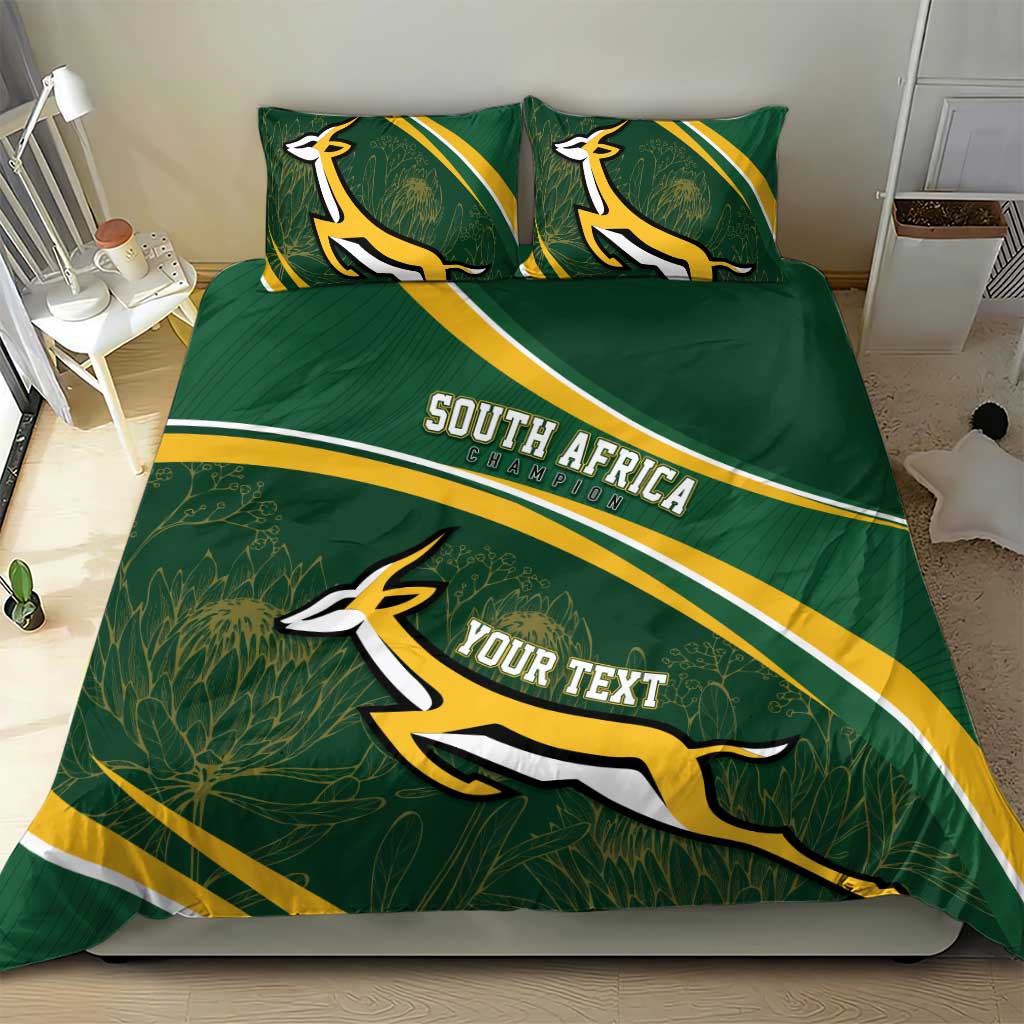 South Africa Rugby Personalized Bokke Bedding Set Springboks - Stronger Together - African Pride