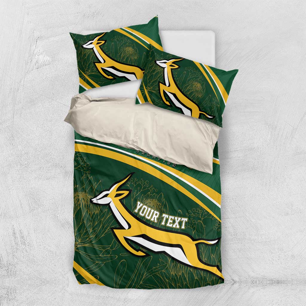 South Africa Rugby Personalized Bokke Bedding Set Springboks - Stronger Together - African Pride