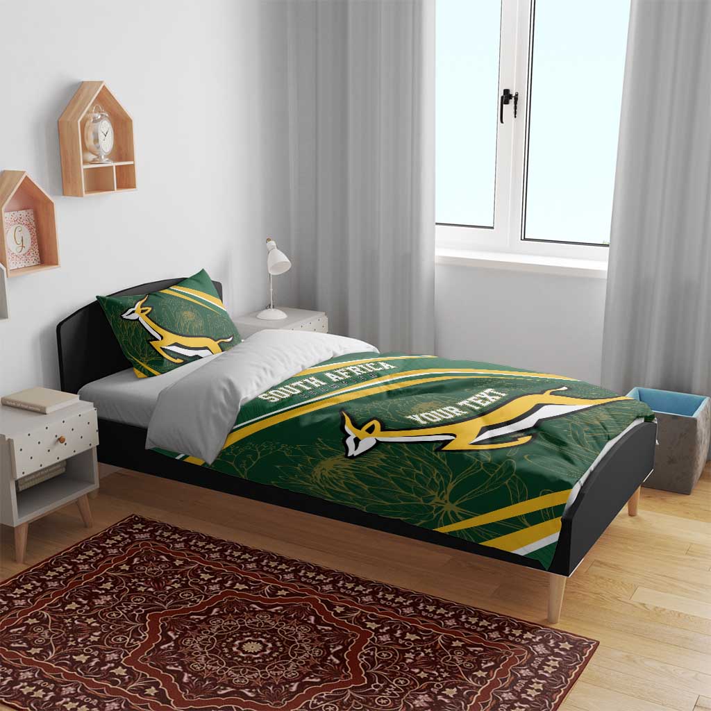 South Africa Rugby Personalized Bokke Bedding Set Springboks - Stronger Together - African Pride