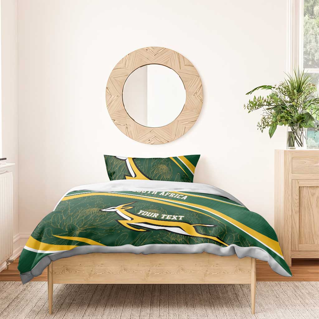 South Africa Rugby Personalized Bokke Bedding Set Springboks - Stronger Together - African Pride