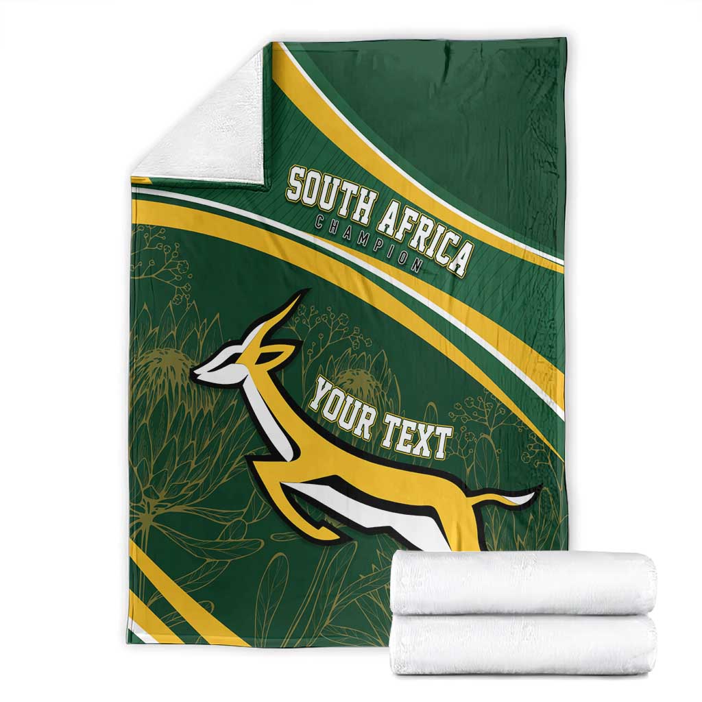 South Africa Rugby Personalized Bokke Blanket Springboks - Stronger Together - African Pride