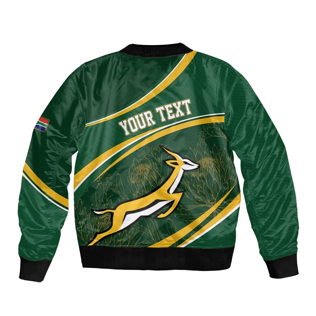 South Africa Rugby Personalized Bokke Bomber Jacket Springboks - Stronger Together - African Pride
