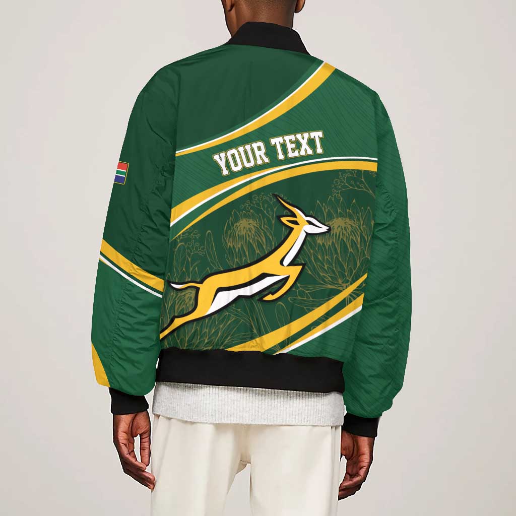 South Africa Rugby Personalized Bokke Bomber Jacket Springboks - Stronger Together - African Pride