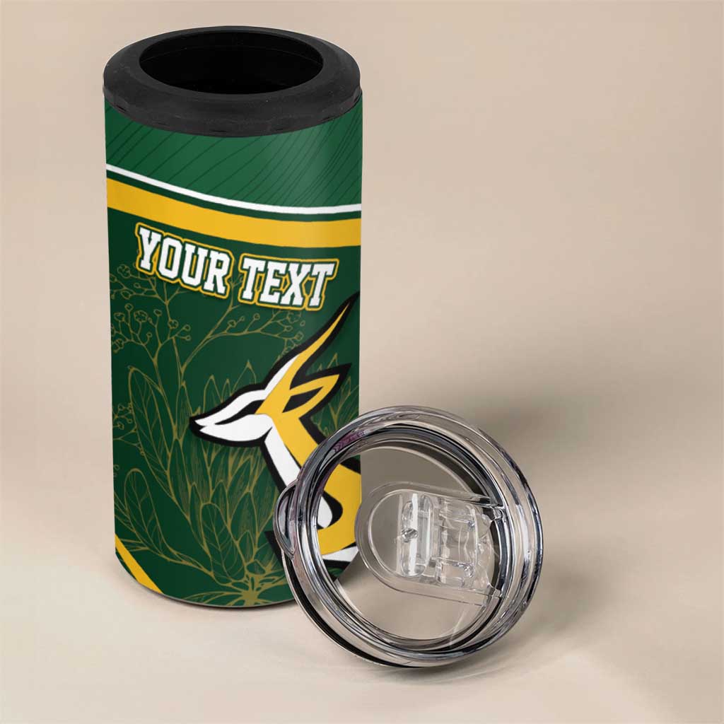 South Africa Rugby Personalized Bokke 4 in 1 Can Cooler Tumbler Springboks - Stronger Together - African Pride