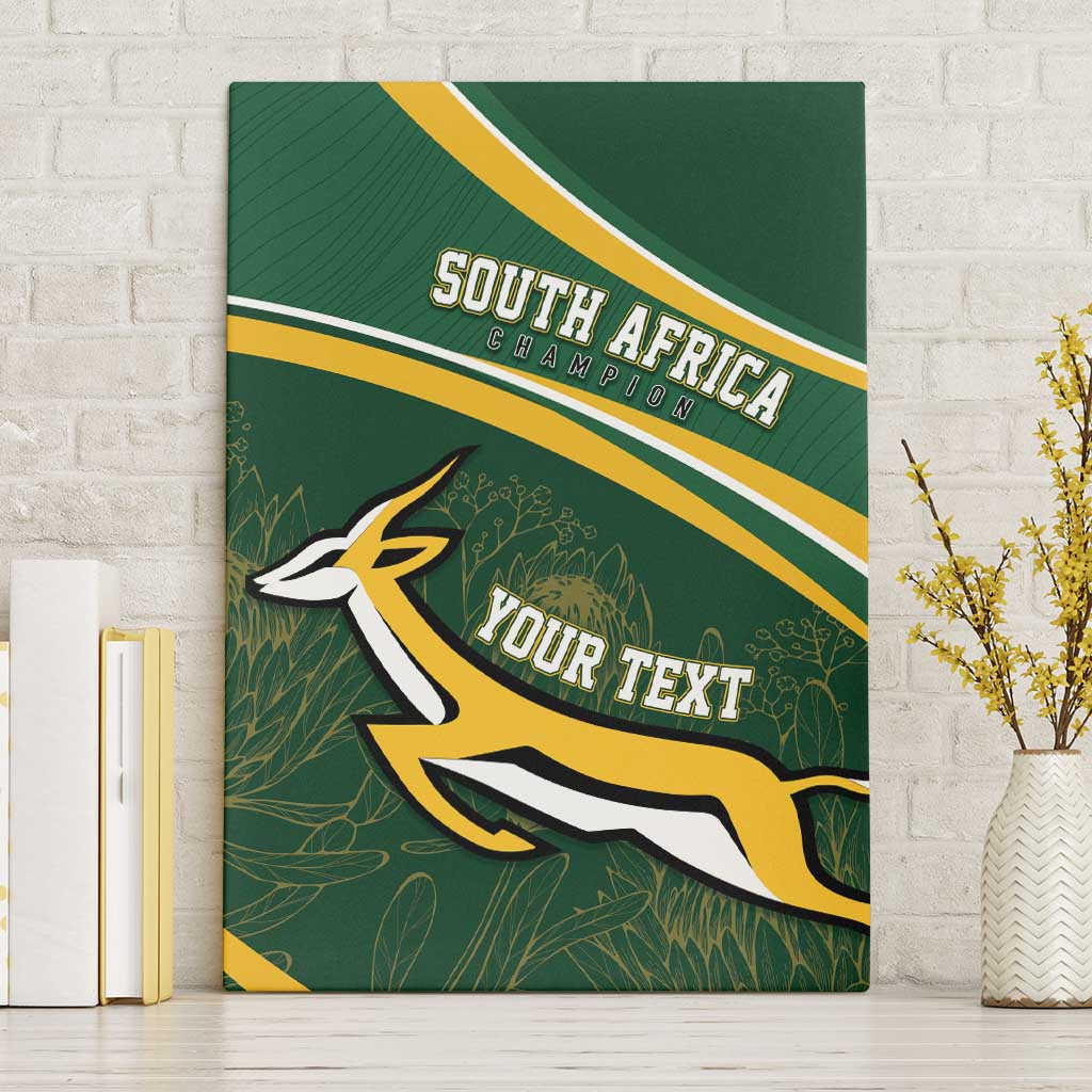 South Africa Rugby Personalized Bokke Canvas Wall Art Springboks - Stronger Together - African Pride