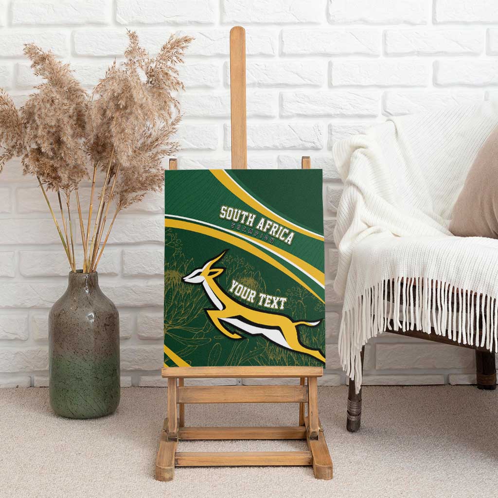 South Africa Rugby Personalized Bokke Canvas Wall Art Springboks - Stronger Together - African Pride