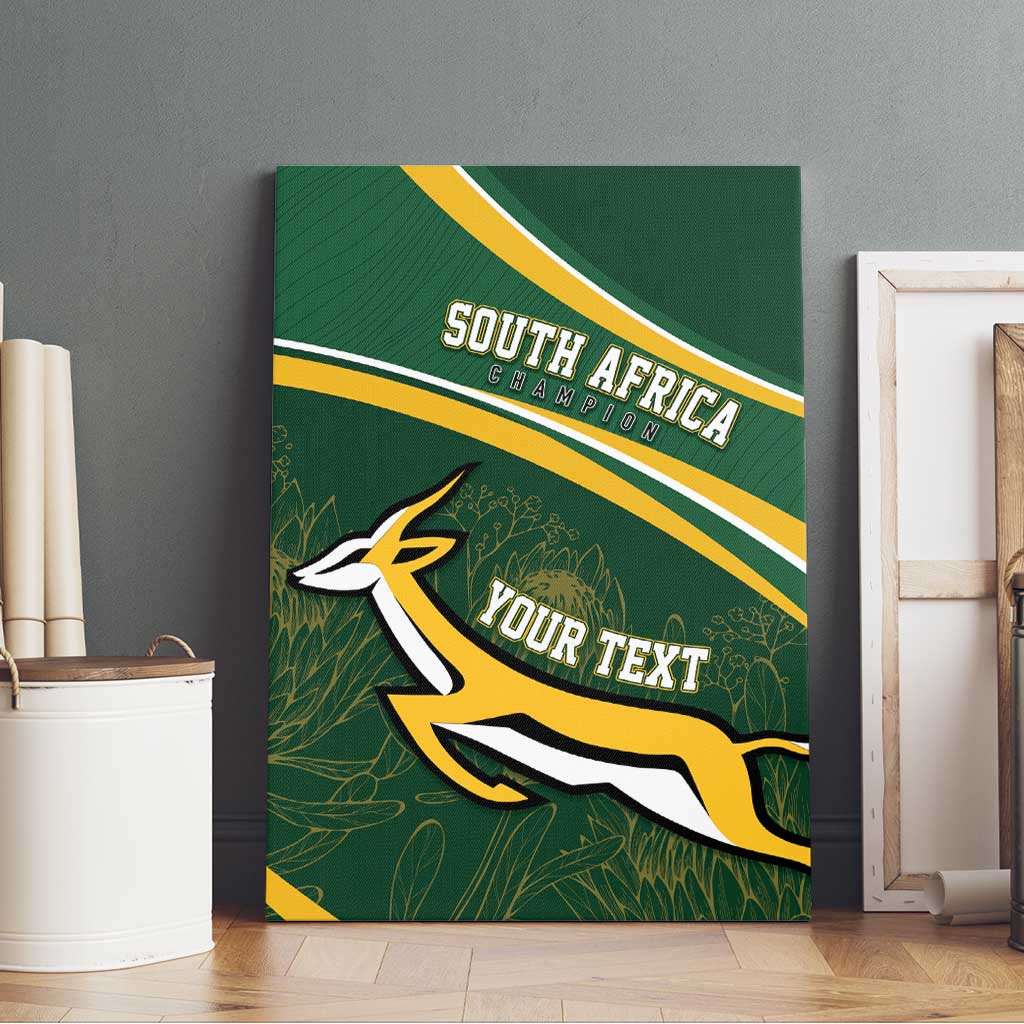 South Africa Rugby Personalized Bokke Canvas Wall Art Springboks - Stronger Together - African Pride
