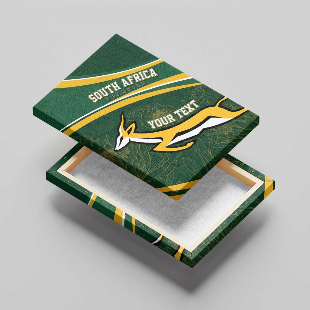 South Africa Rugby Personalized Bokke Canvas Wall Art Springboks - Stronger Together - African Pride