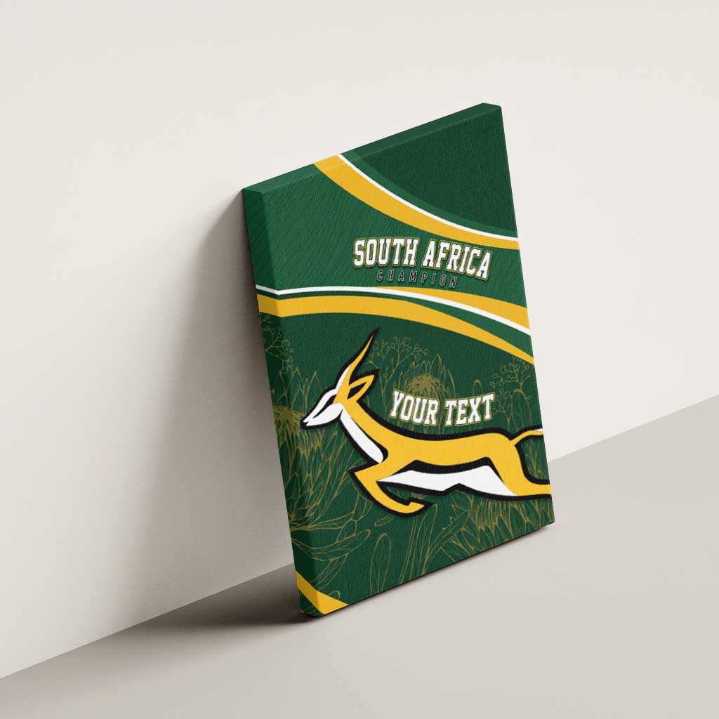 South Africa Rugby Personalized Bokke Canvas Wall Art Springboks - Stronger Together - African Pride
