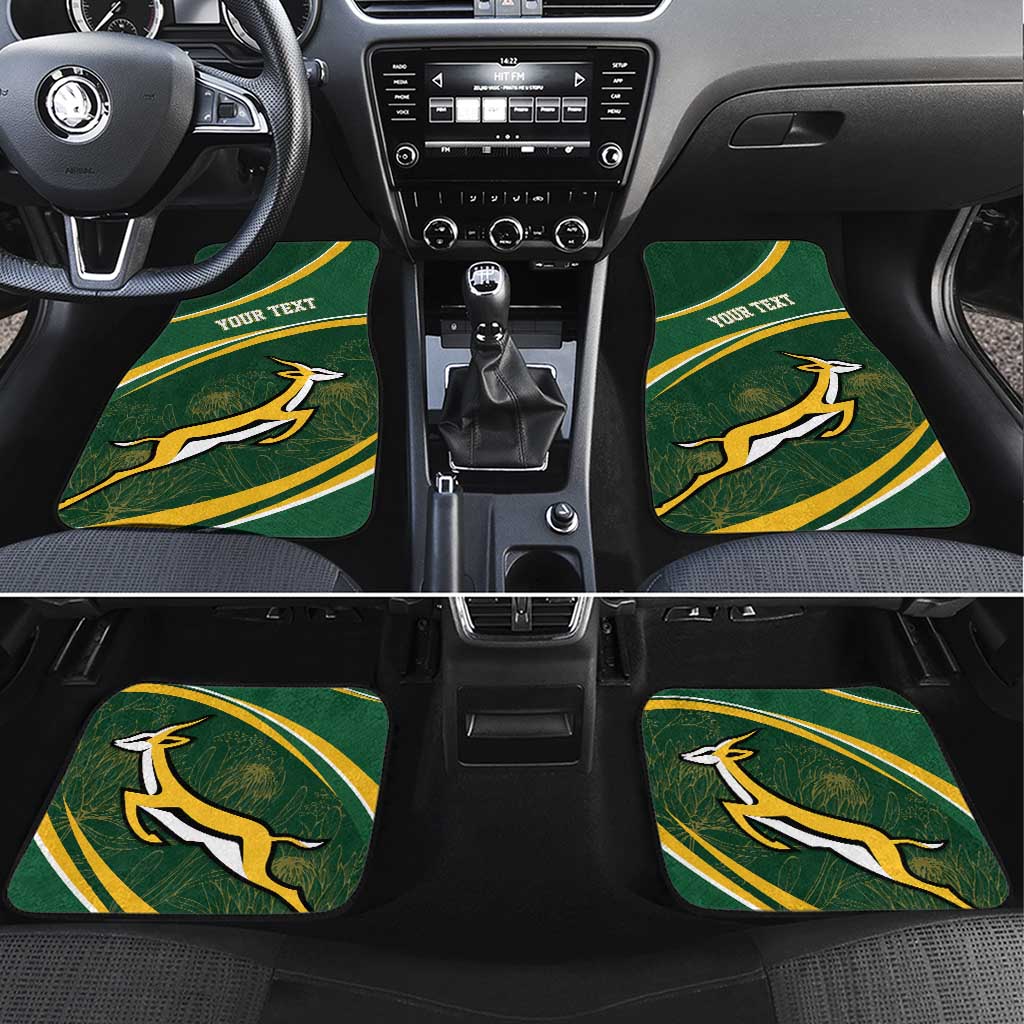 South Africa Rugby Personalized Bokke Car Mats Springboks - Stronger Together - African Pride