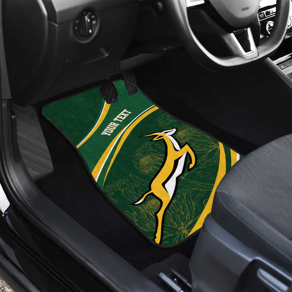South Africa Rugby Personalized Bokke Car Mats Springboks - Stronger Together - African Pride